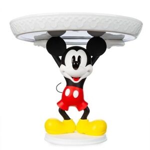Disney Parks Mickey Mouse Cake Stand Golden Ceramic Plate Serving Platter